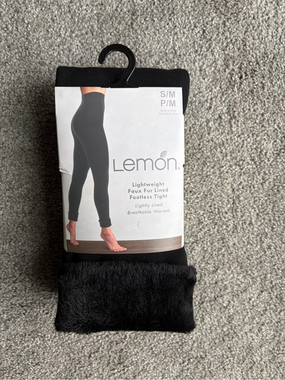 Lemon Faux Fur Leggings
